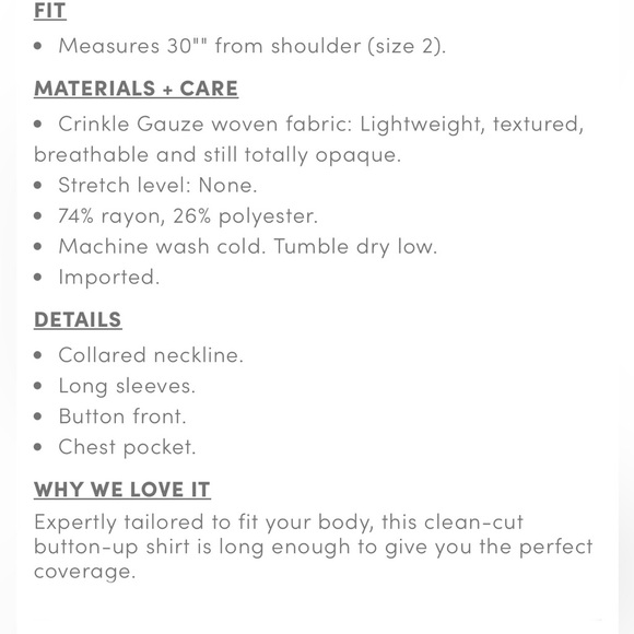 TORRID Lizzie Button Up Long Sleeve Shirt - Picture 10 of 10